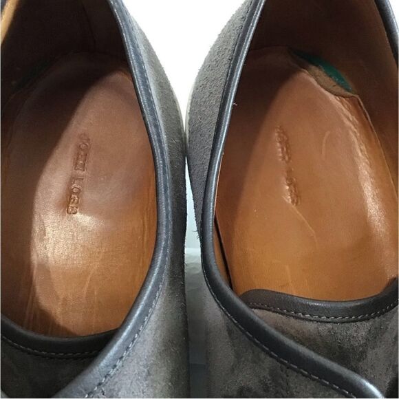 John Lobb Levah Suede With Leather Cap Toe Sneakers Size 10E - Picture 6 of 9